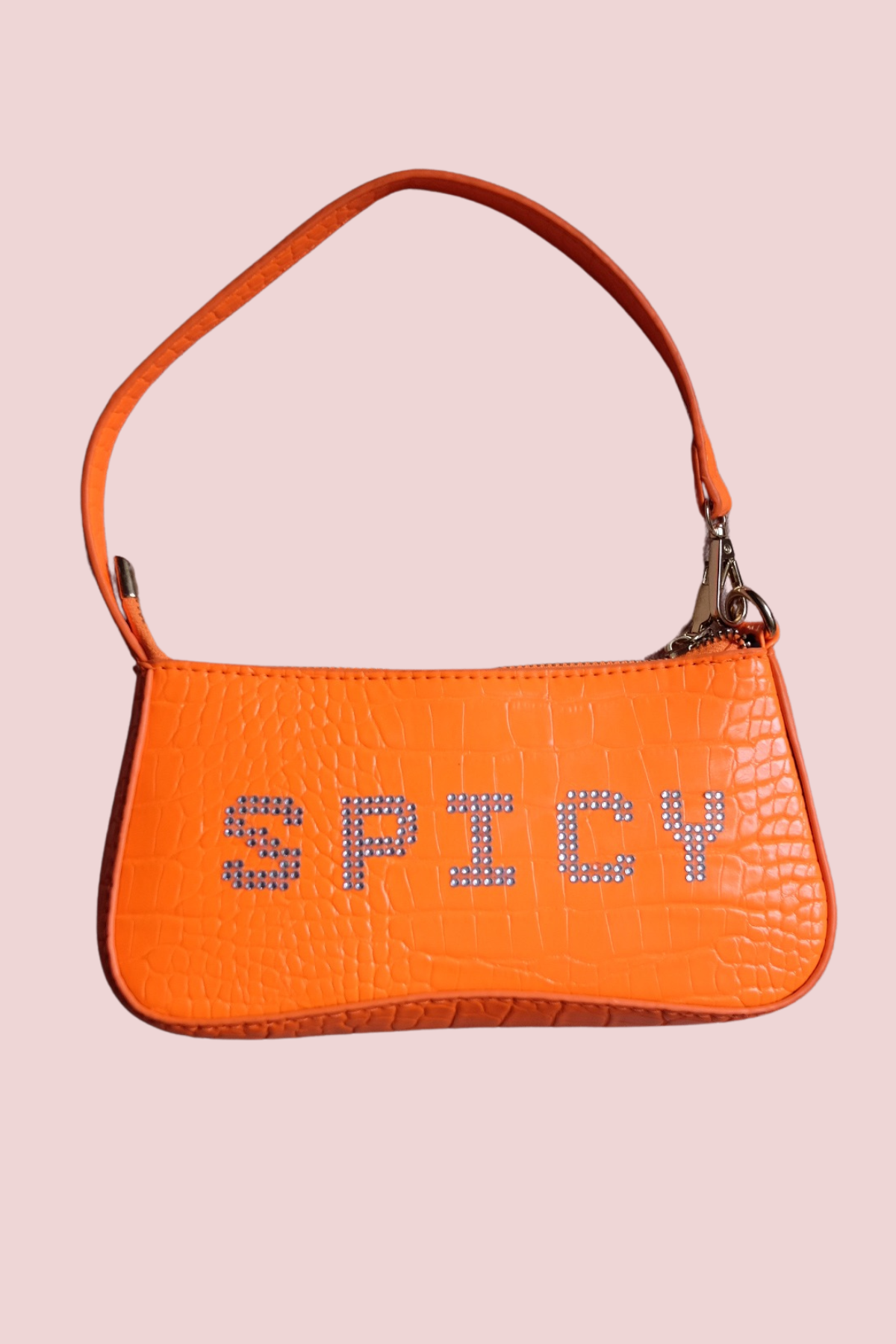 'SPICY' Rhinestone Neon Orange Y2K Spicy Handbag 🧡