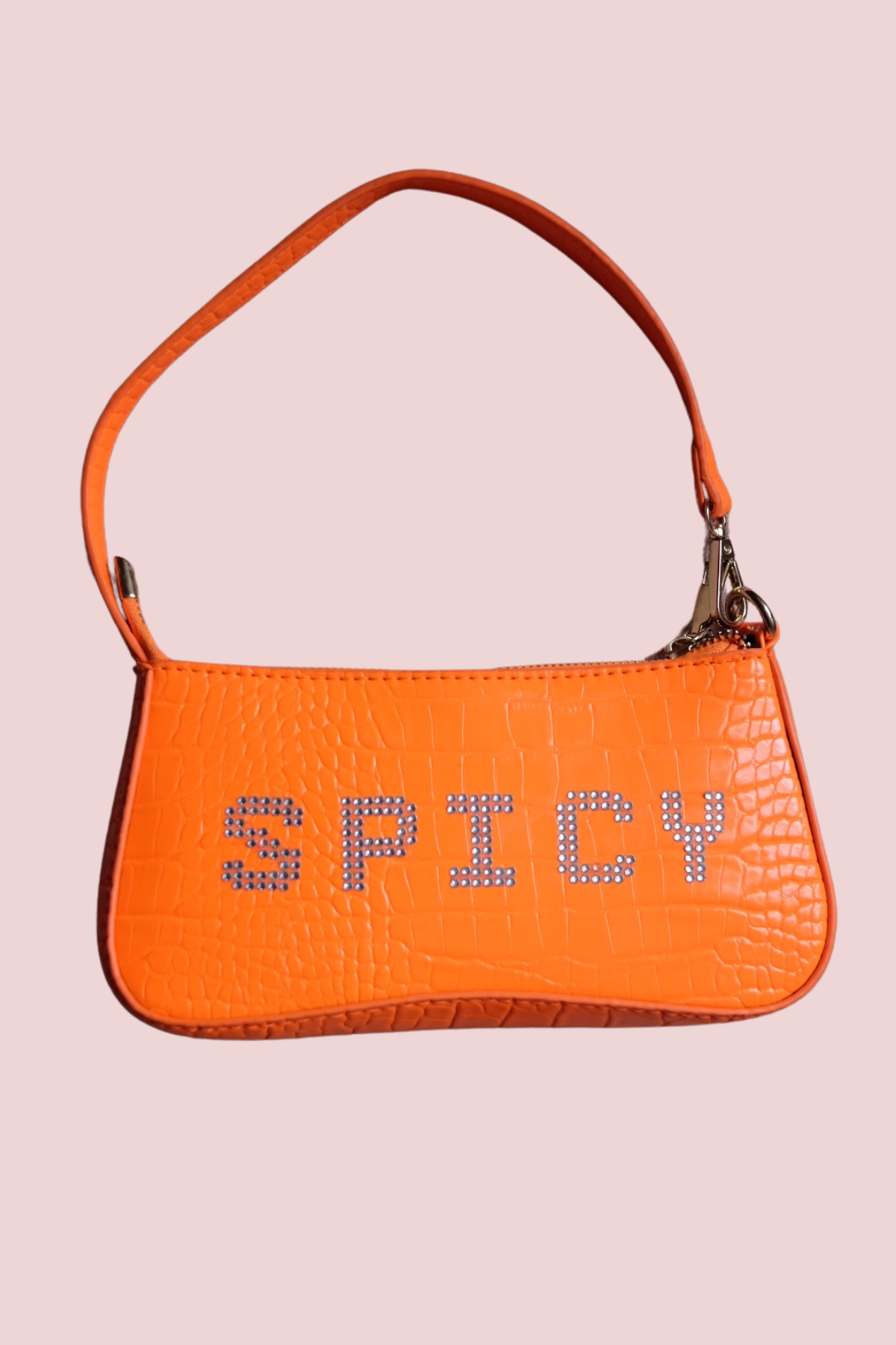 Daddy's Gurl - Resurrected Couture: 🧡Spicy Rhinestone Neon Orange Y2K Spicy Handbag 🧡