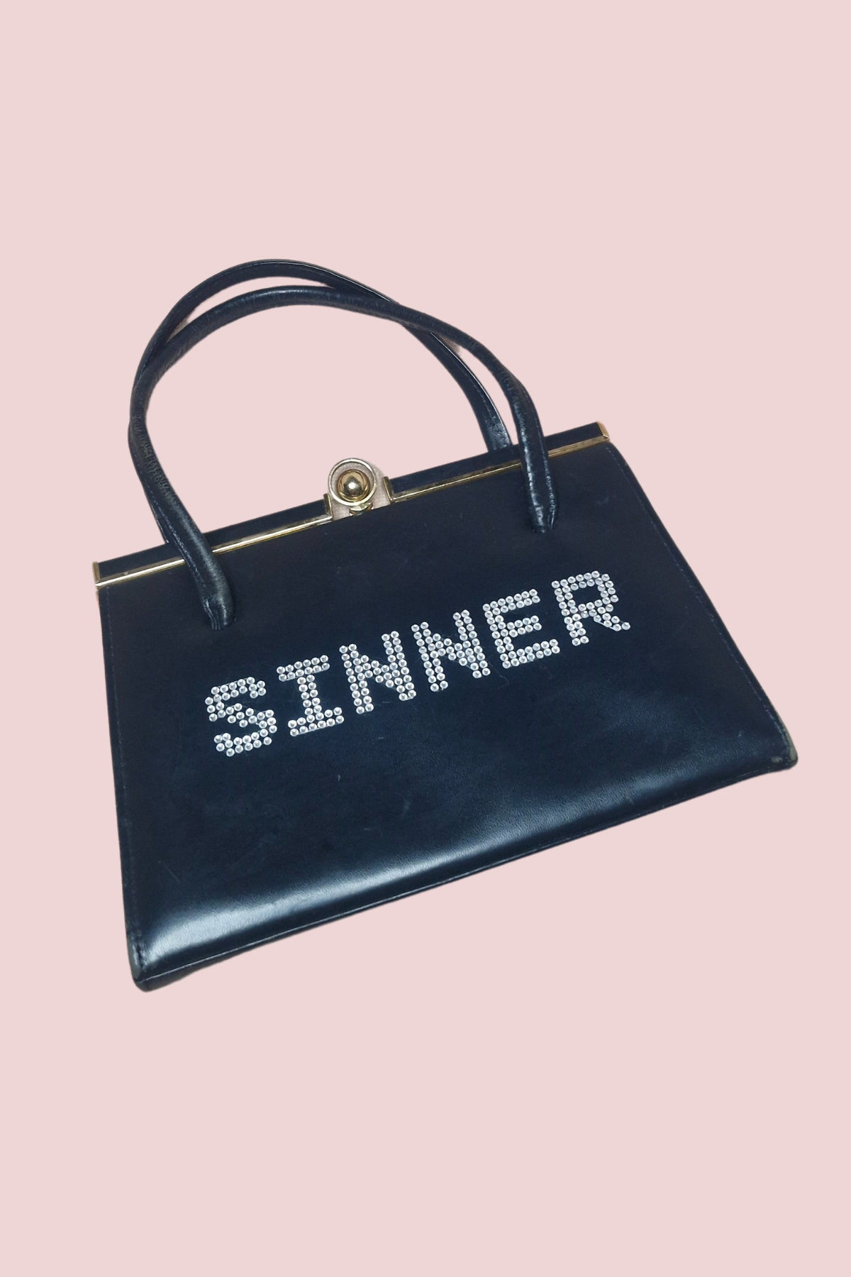 'SINNER' Vintage Navy Kelly Handbag ❤️😈