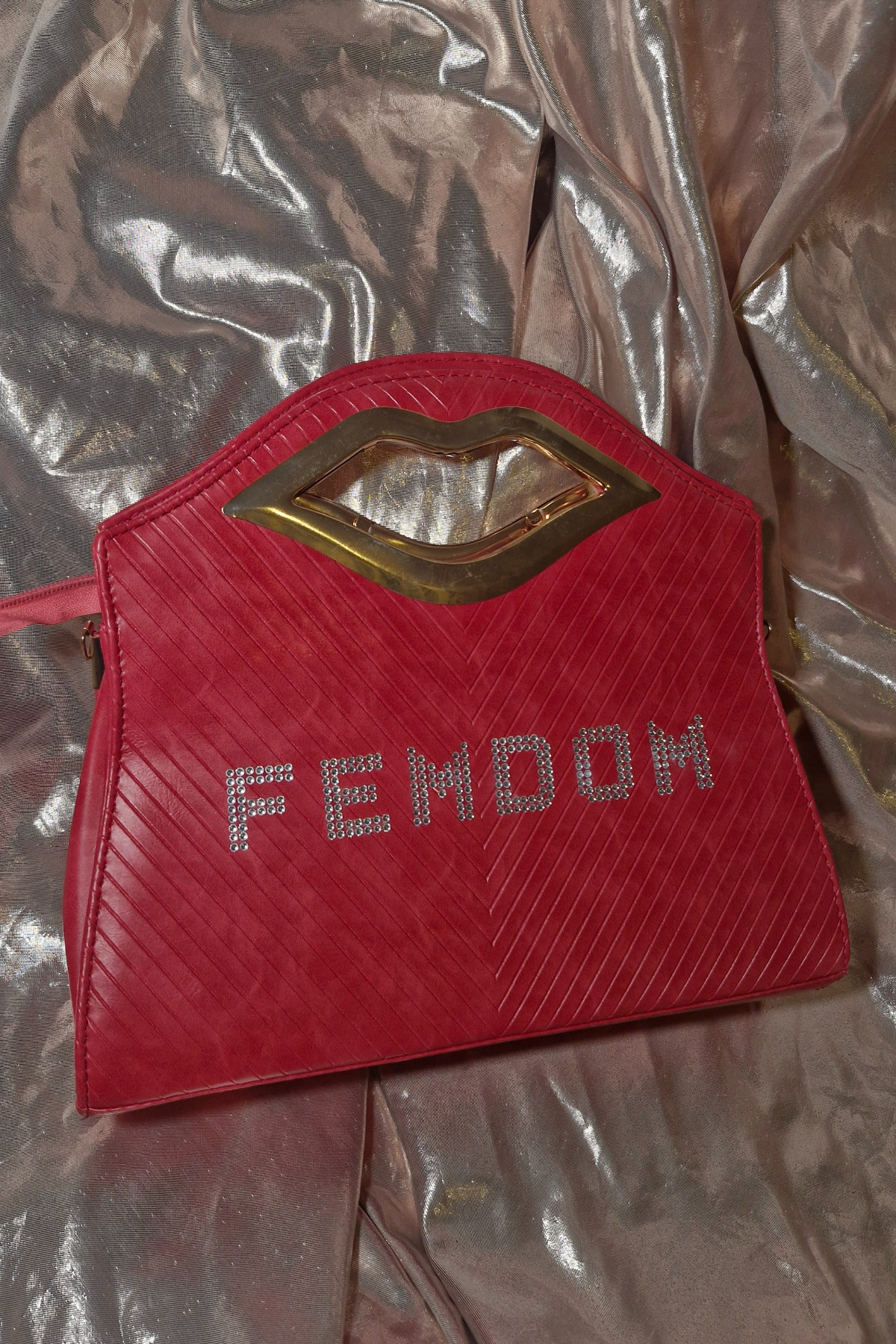 "FEMDOM" Red Matte Lips Midi Handbag 💋
