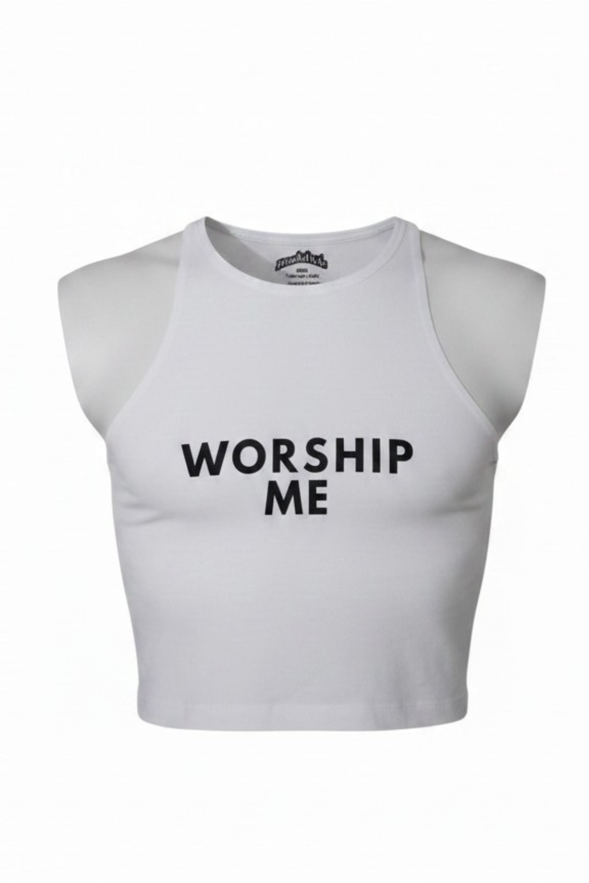 WORSHIP ME - RACER CROP TOP
