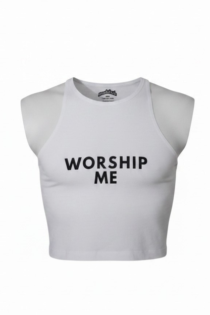 WORSHIP ME - RACER CROP TOP