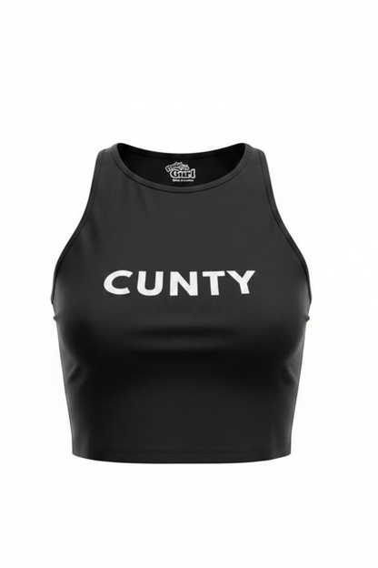 CUNTY -  RACER CROP TOP