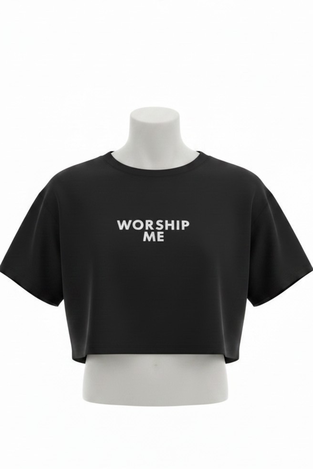 WORSHIP ME - OVERSIZED CROPPED T-SHIRT