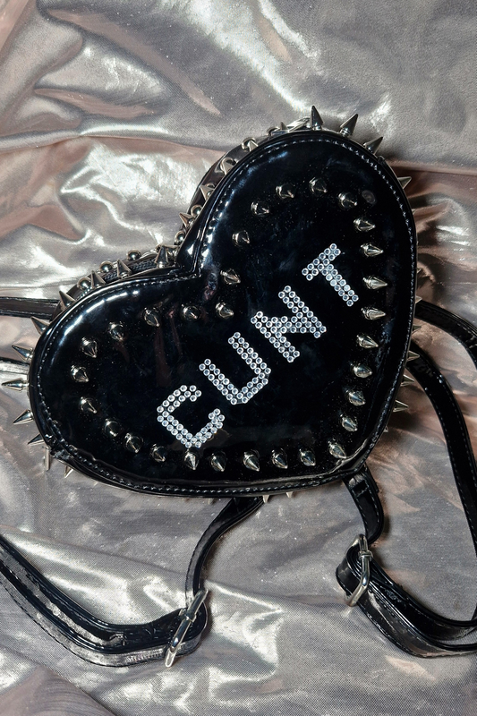 "CUNT" Upcycled Spiked PVC Backpack Limited