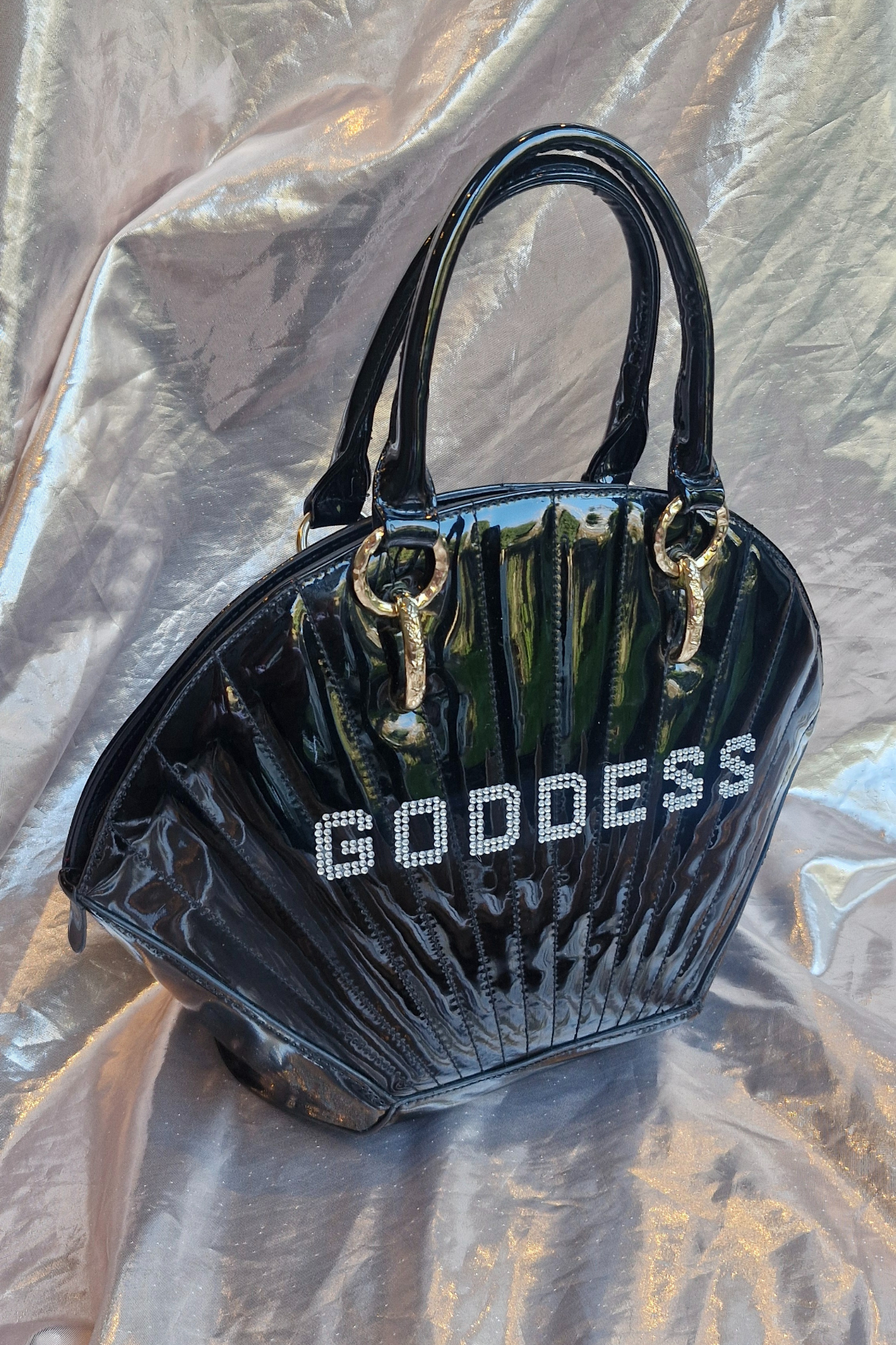 "GODDESS" Upcycled Glossy Vintage Italian Shell Handbag