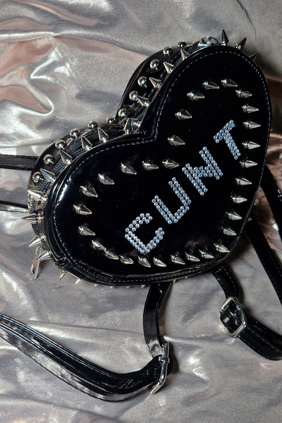 "CUNT" Upcycled Spiked PVC Backpack Limited