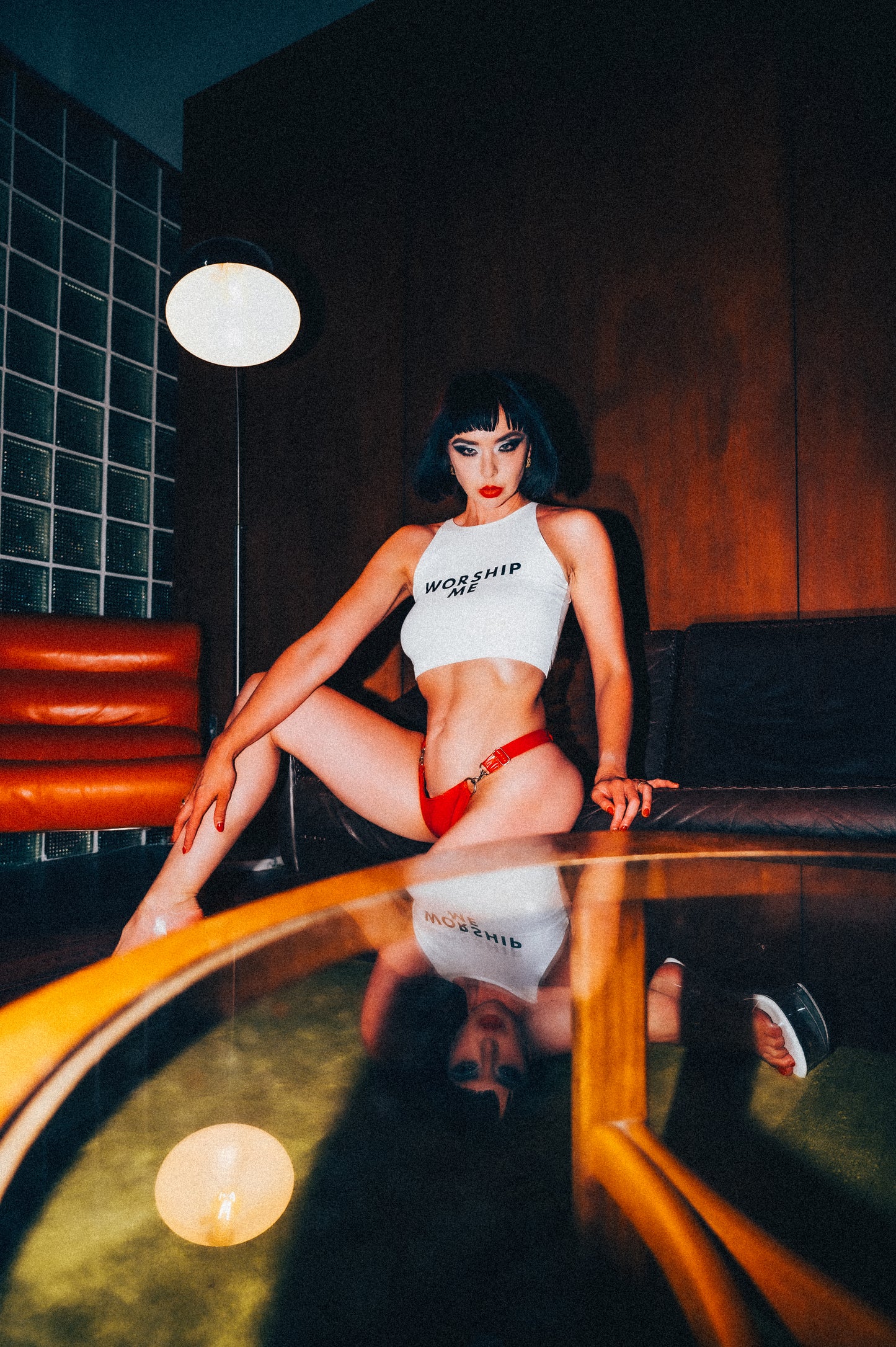 WORSHIP ME Racer Crop Top